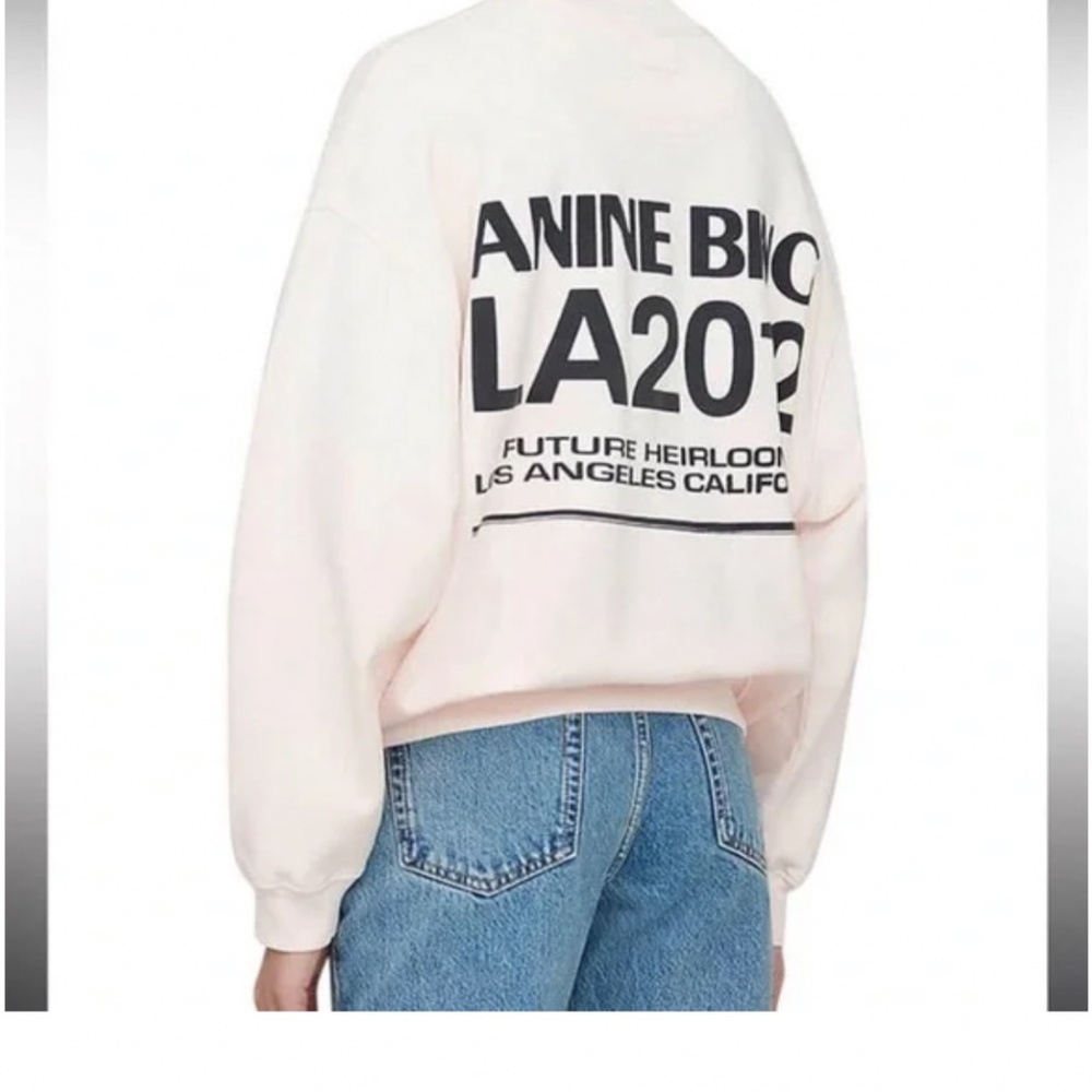 Anine Bing soft pink future heirlooms Los Angeles sweatshirt